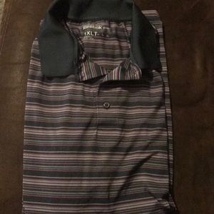 Pink and gray golf shirt